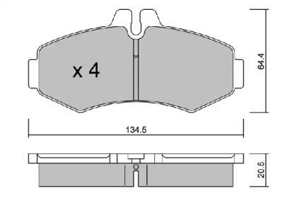 Комплект тормозных колодок AISIN BPMB-1011